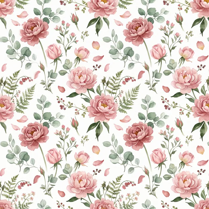 Exifio seamless floral pattern metadata generator and textile tagging